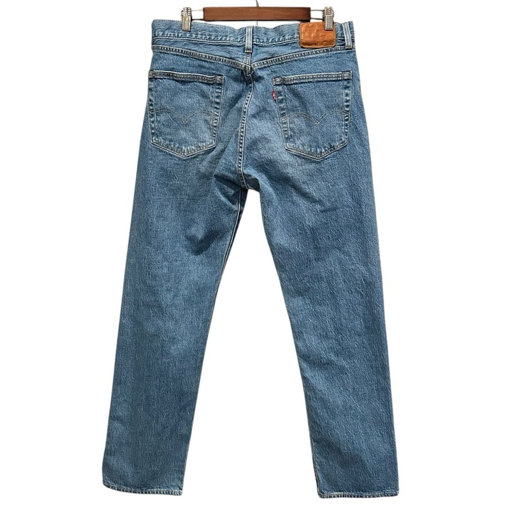 Levis 501 Lot 93 Big E Jeans Mens 36x34 Blue Button Fly Distressed Straight Fit - Picture 4 of 12